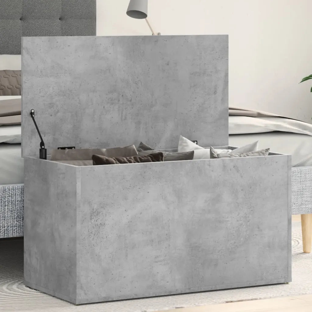 Cassapanca Grigio Cemento 84x42x46 cm in Legno Ingegnerizzato 803060