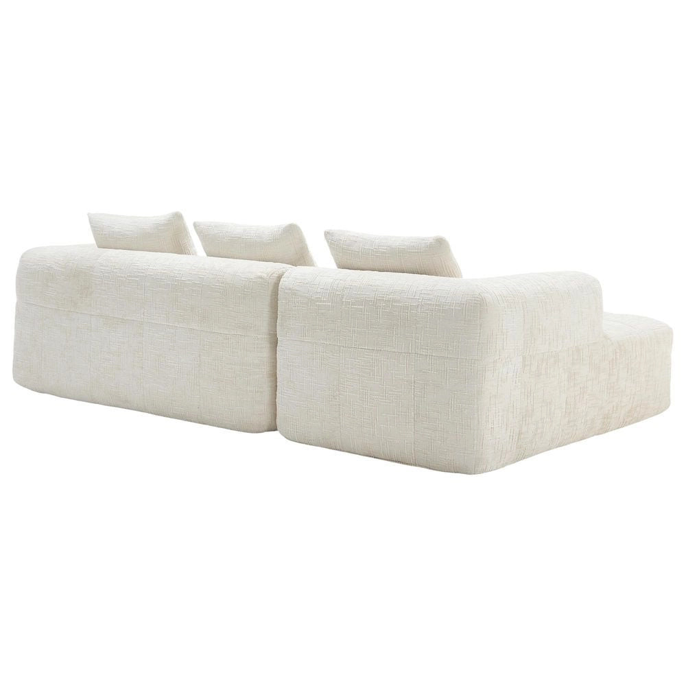 Divano modulare - Xylo - 3 posti L chenille senza montaggio beige