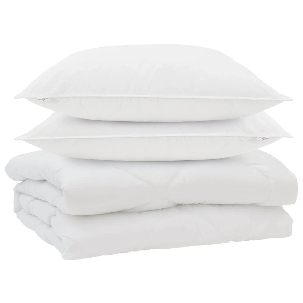 Piumone con cuscino 3 pcs Bianco Microfibra 3377351