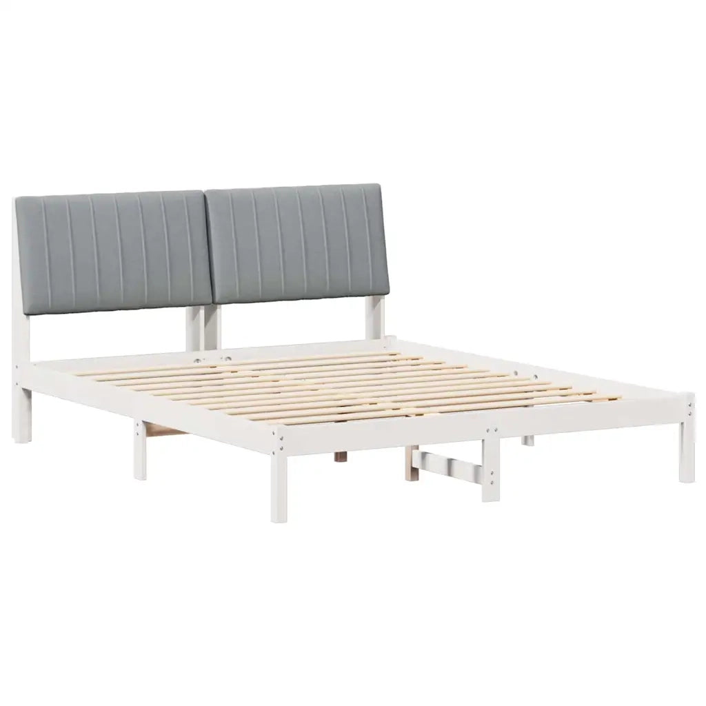 Struttura del letto Bianco 150 x 200 cm Pino massello 3394417