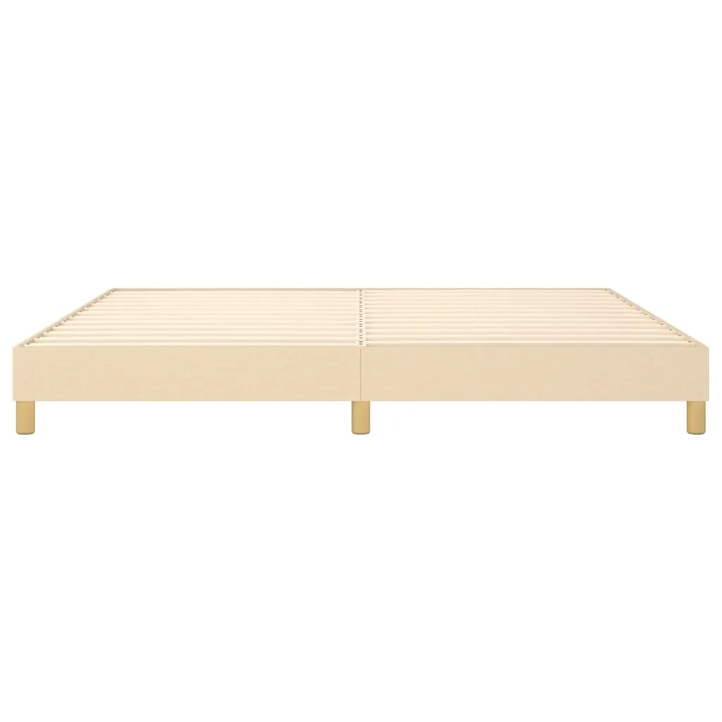 Letto matrimoniale | Letto per adulti | Struttura Letto a Rete a Molle Crema 200x200 cm in Tessuto