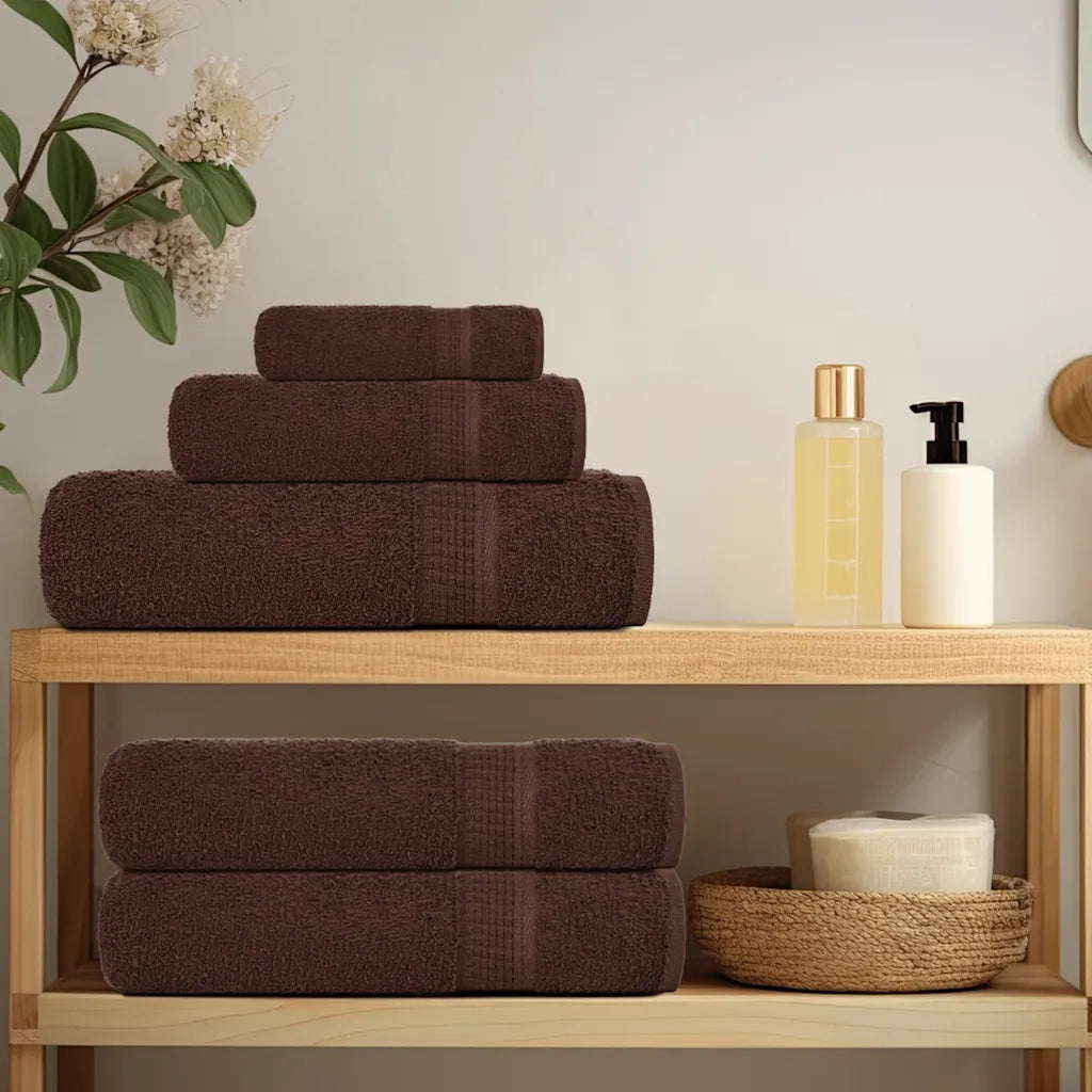 Set di asciugamani 8 pezzi FROGN Marrone 360 g/m² 137065