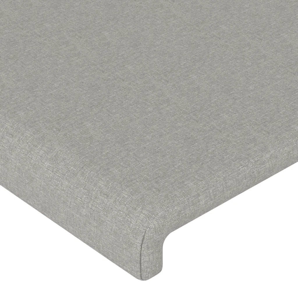 Testiera | Testata ad Orecchio Grigio Chiaro 147x23x78/88 cm in Tessuto