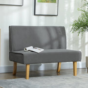 DIVANO 2 POSTI 110 x 62 x 85 cm Grigio in poliestere