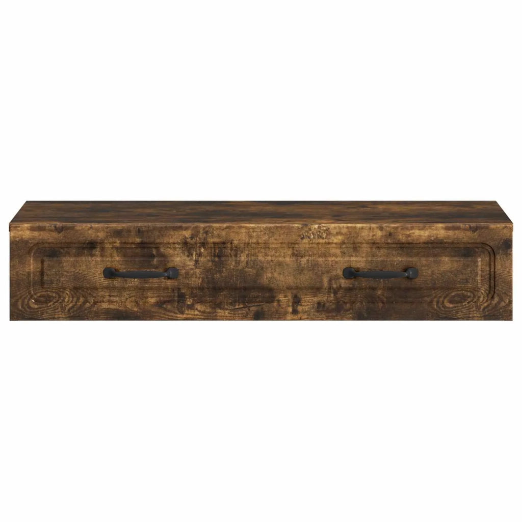 Tavolino da Parete Laterale | Tavolo laterale | Tavolino Rovere Fumo 87,5 x 34,5 x 17 cm