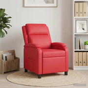 Divano Sedia-Poltrona reclinabile Rosso Similpelle 726392