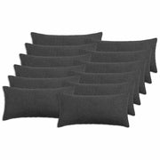 Federa 12 pcs HEERLEN Grigio Scuro 40 x 80 cm Bouclé 909948
