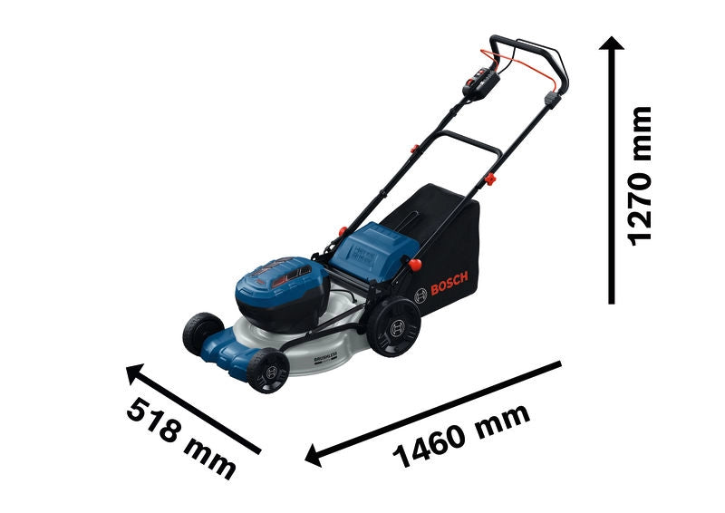 Bosch GRA18V2‑46SP Rasaerba Batteria 18 V Larghezza di Taglio 46 cm  Cesto 60 L
