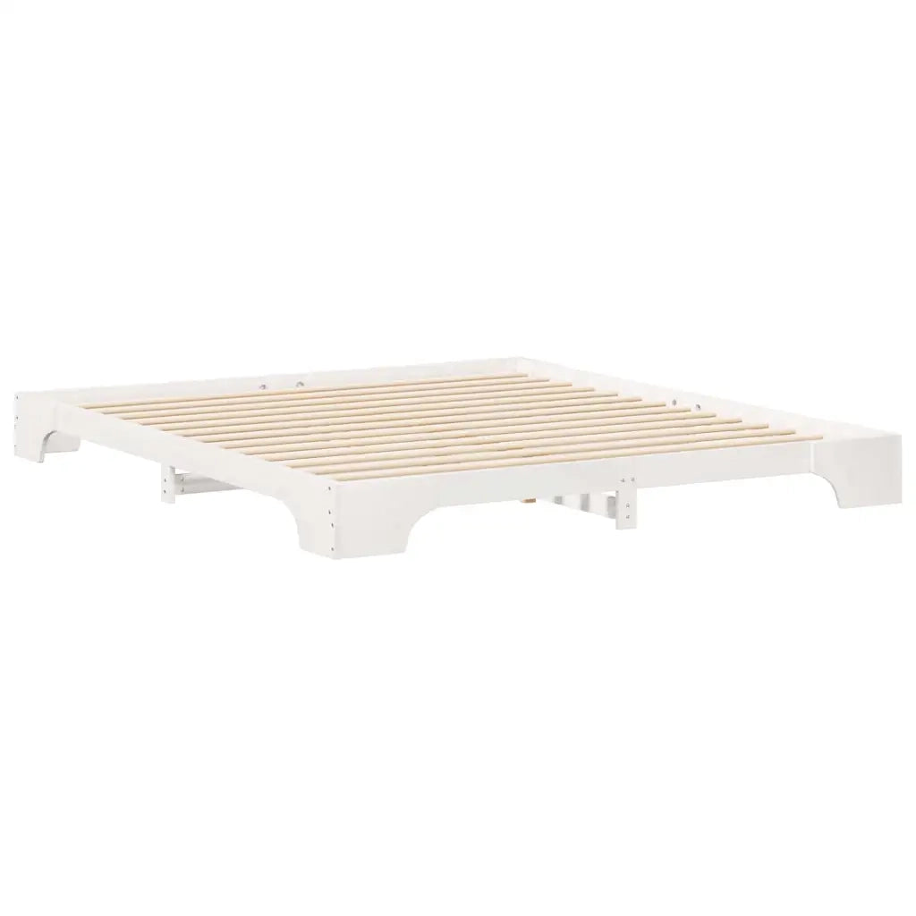 Struttura del letto-Giroletto-Rete del Letto Bianco 180 x 220 cm Pino massello 321023