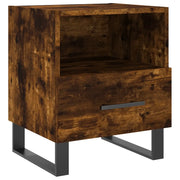 Comodino | Armadio da Notte | Mobiletto da notte Rovere Fumo 40x35x47,5 cm in Legno Multistrato