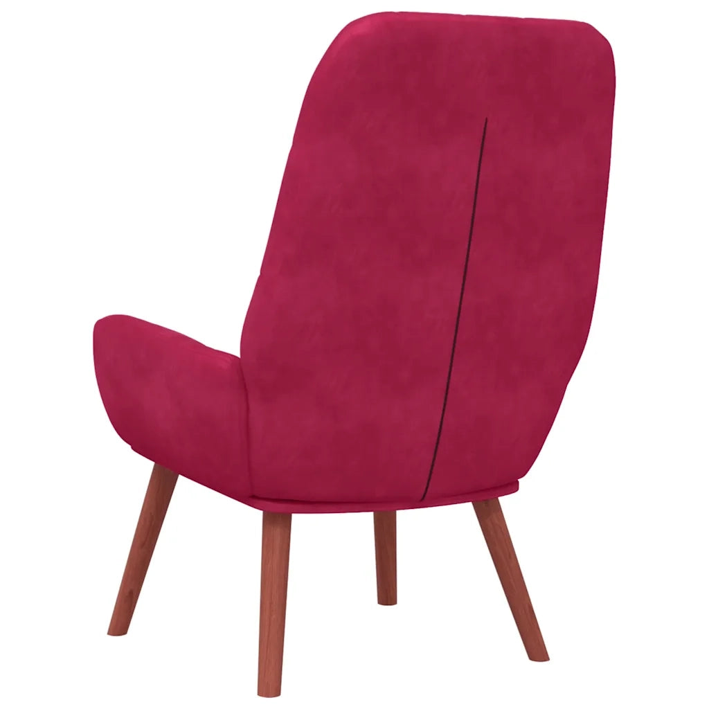 Sedia Relax Rosso Vino in Velluto 4102637