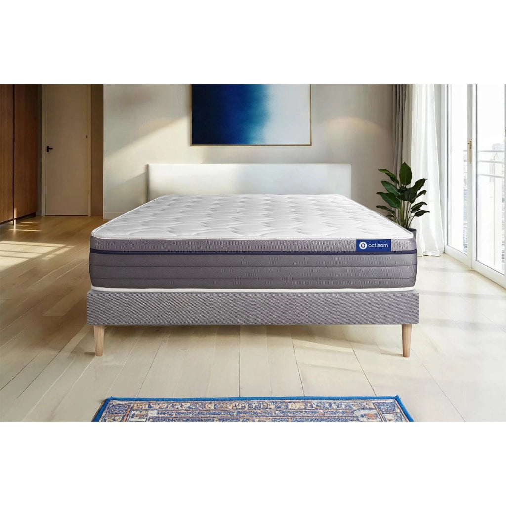 Kit rete e materasso Actilatex zen 120x195cm - Spessore : 26cm - Lattice e memory foam - Bilanciato -