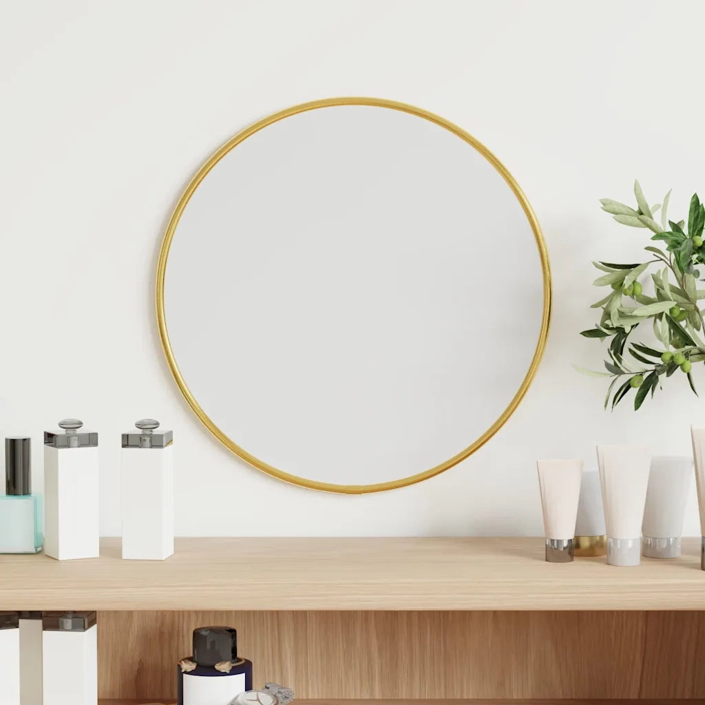 Specchio da Parete | Specchio decorativo Dorato ? 30 cm Rotondo