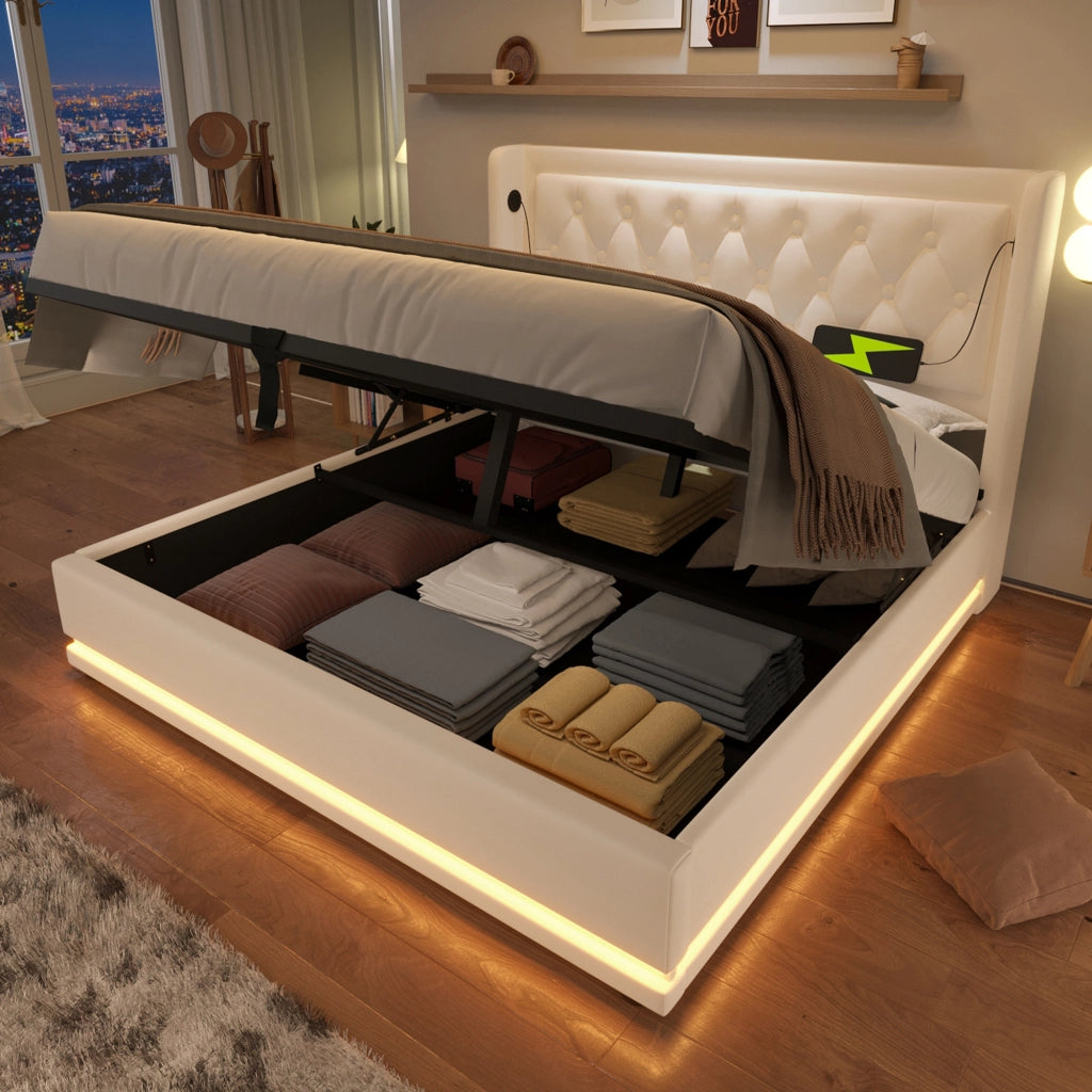 letto imbottito pu bianco 170 x 210 cm