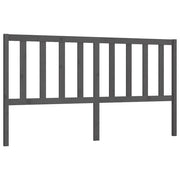Testiera | Testata per Letto Grigia 206x4x100cm in Legno Massello di Pino