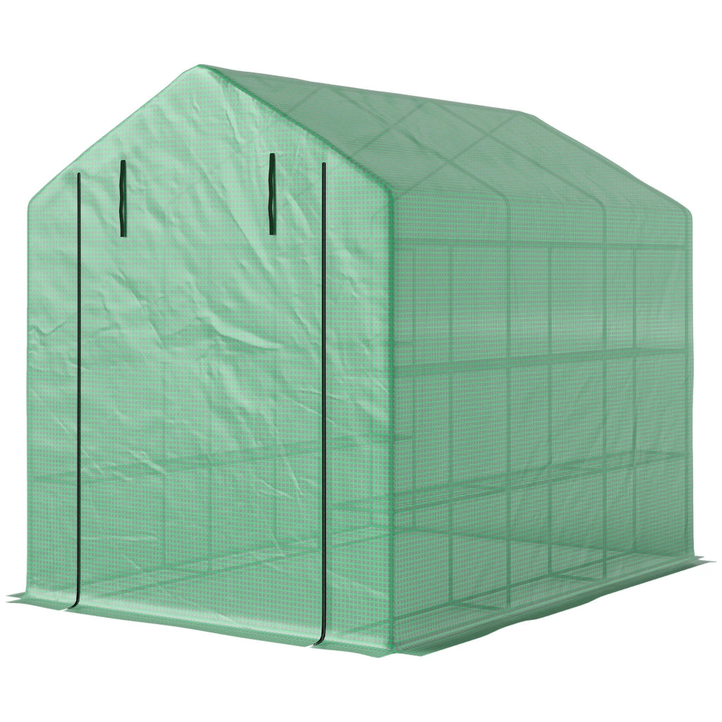 Serra da Giardino con Scaffali ¨C Zephmum ¨C Verde 244x180x210 cm