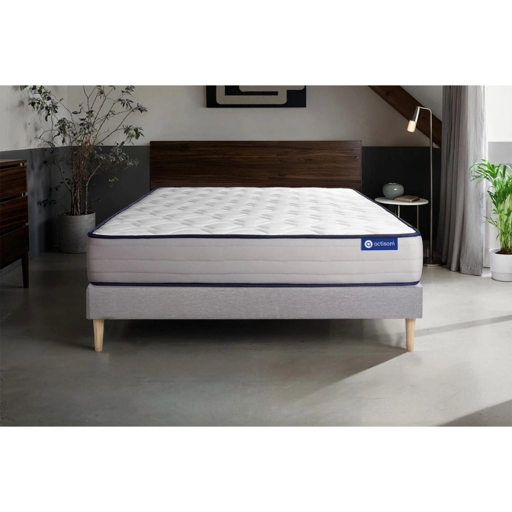 Kit rete e materasso Actilatex form 130x190cm - Spessore : 22cm - Lattice e memory foam - rigido
