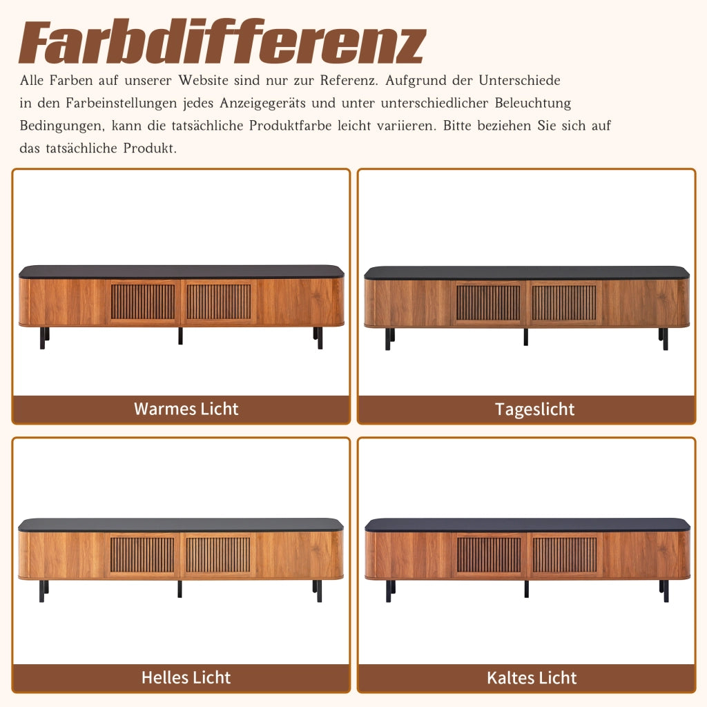 MOBILE TV 190x35x45 cm Noce MDF e pannello di legno