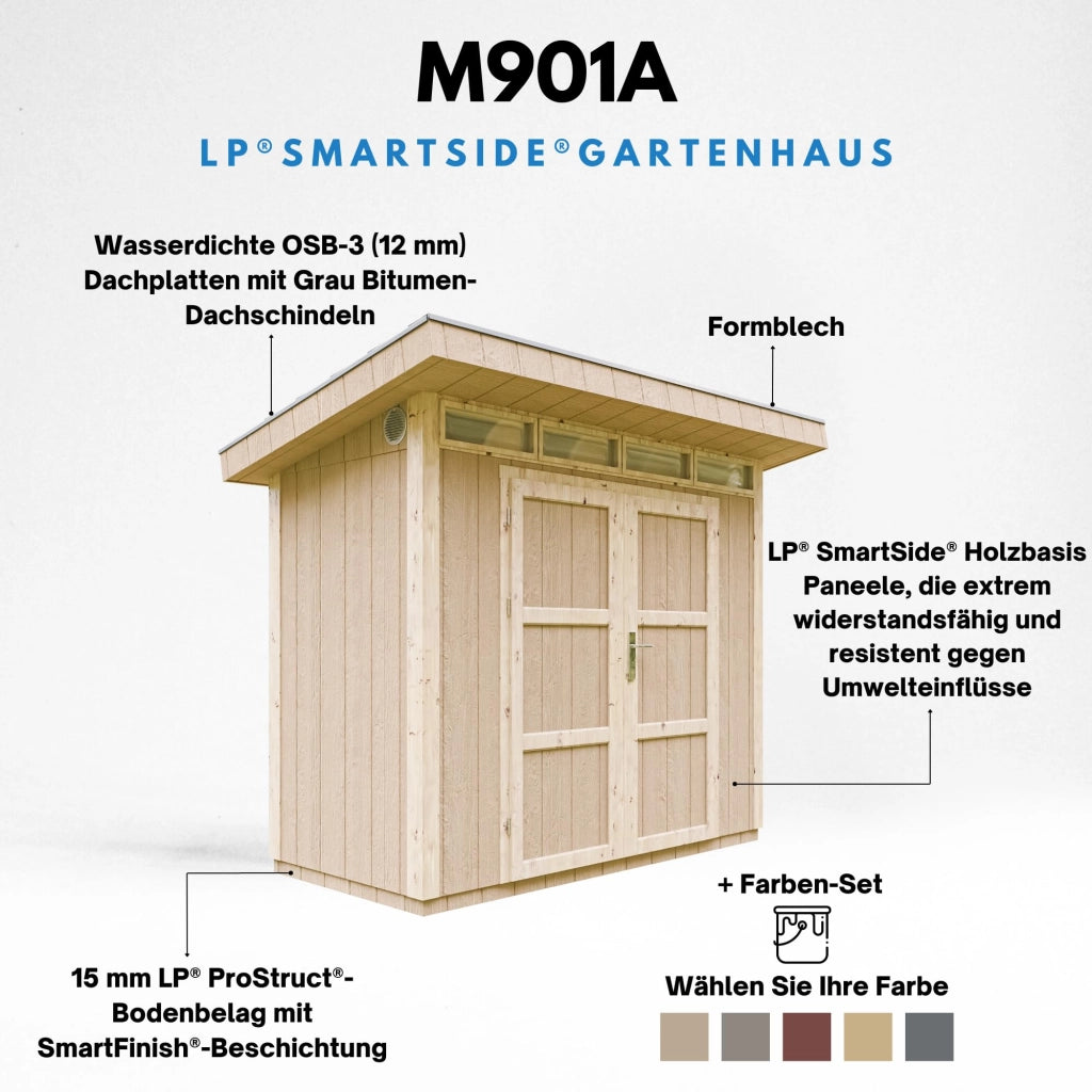 Casetta da Giardino di QUALIT? PREMIUM 3m?²-L161xW294cm - TIMBELA M901A-REDWOOD RED