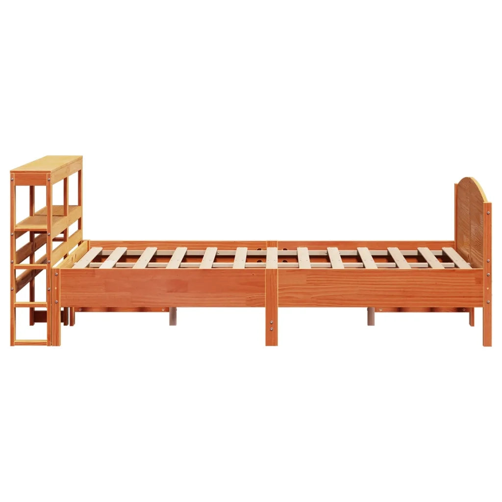 Letto senza Materasso Marrone Cera 120x190 cm in Legno di Pino