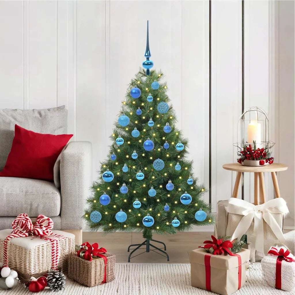 Albero di Natale artificiale con 150 LED Verde 120 cm PE e PVC 3397764