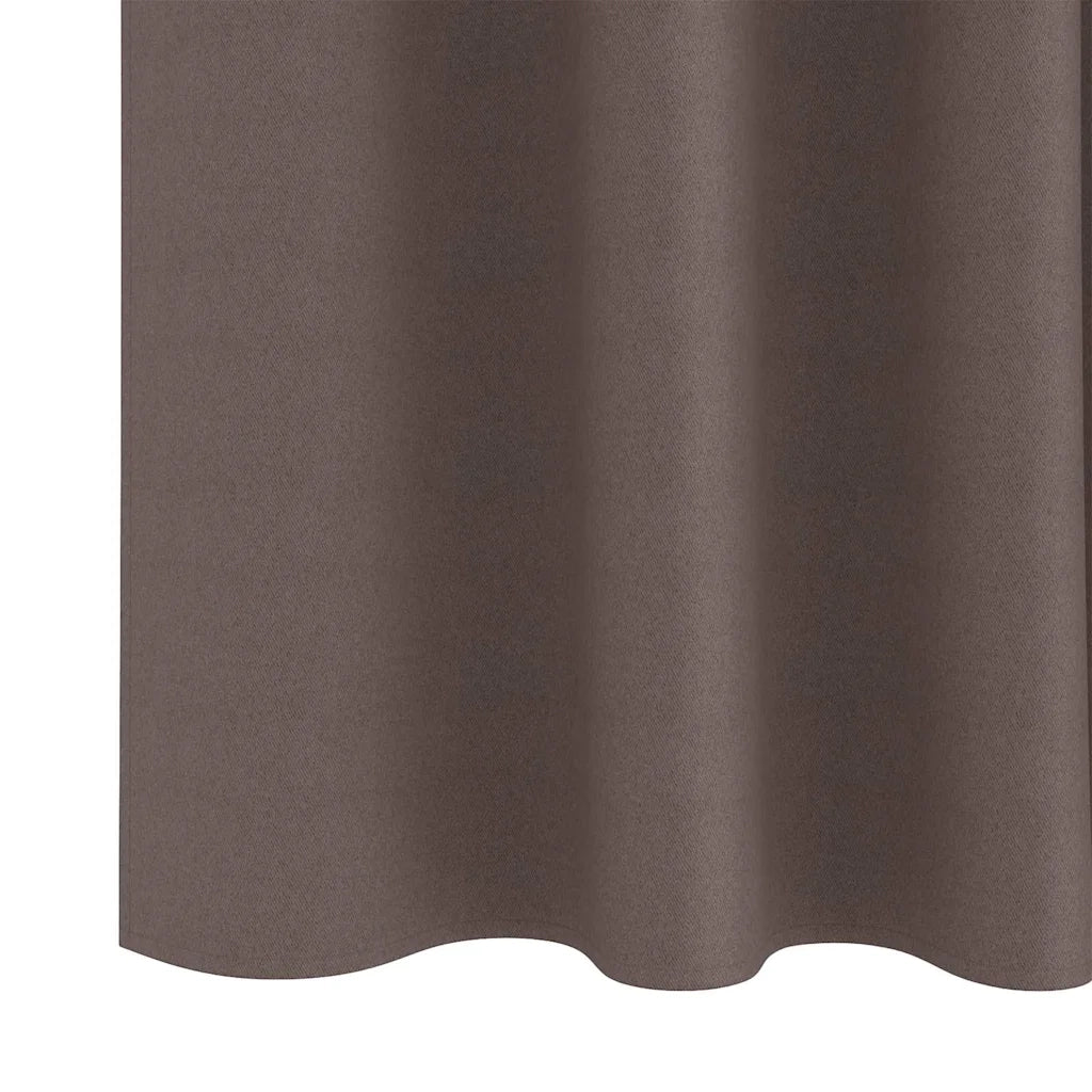 Tende Oscuranti | Tende Blackout con Anelli 2 pz Marrone Scuro 175 x 140 cm