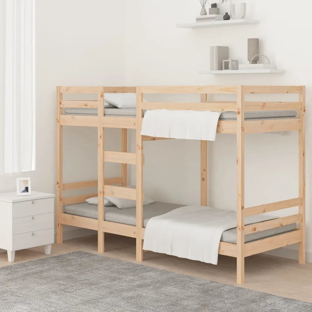 Letto a Castello senza Materasso-Struttura Letto a Castello 90x190 cm Legno di Pino 521761