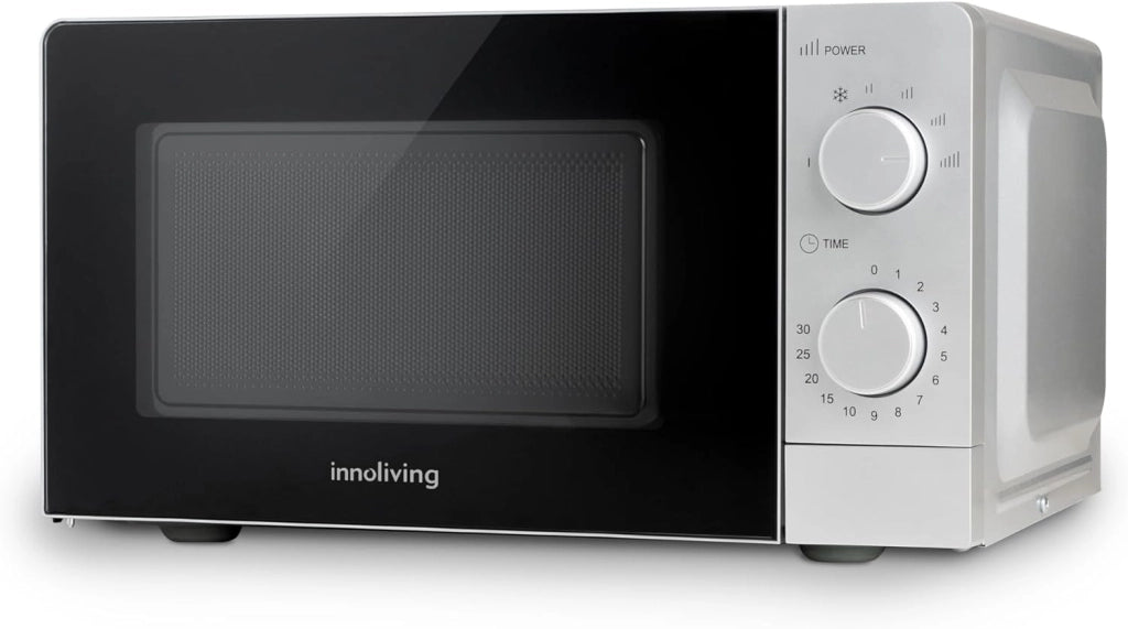 Innoliving Forno a Microonde INN-860 da 20L, 700W, Design Compatto con Funzione Scongelamento e Timer, Facile da Usare, Perfetto per Cucine di Piccole Dimensioni, Design Moderno