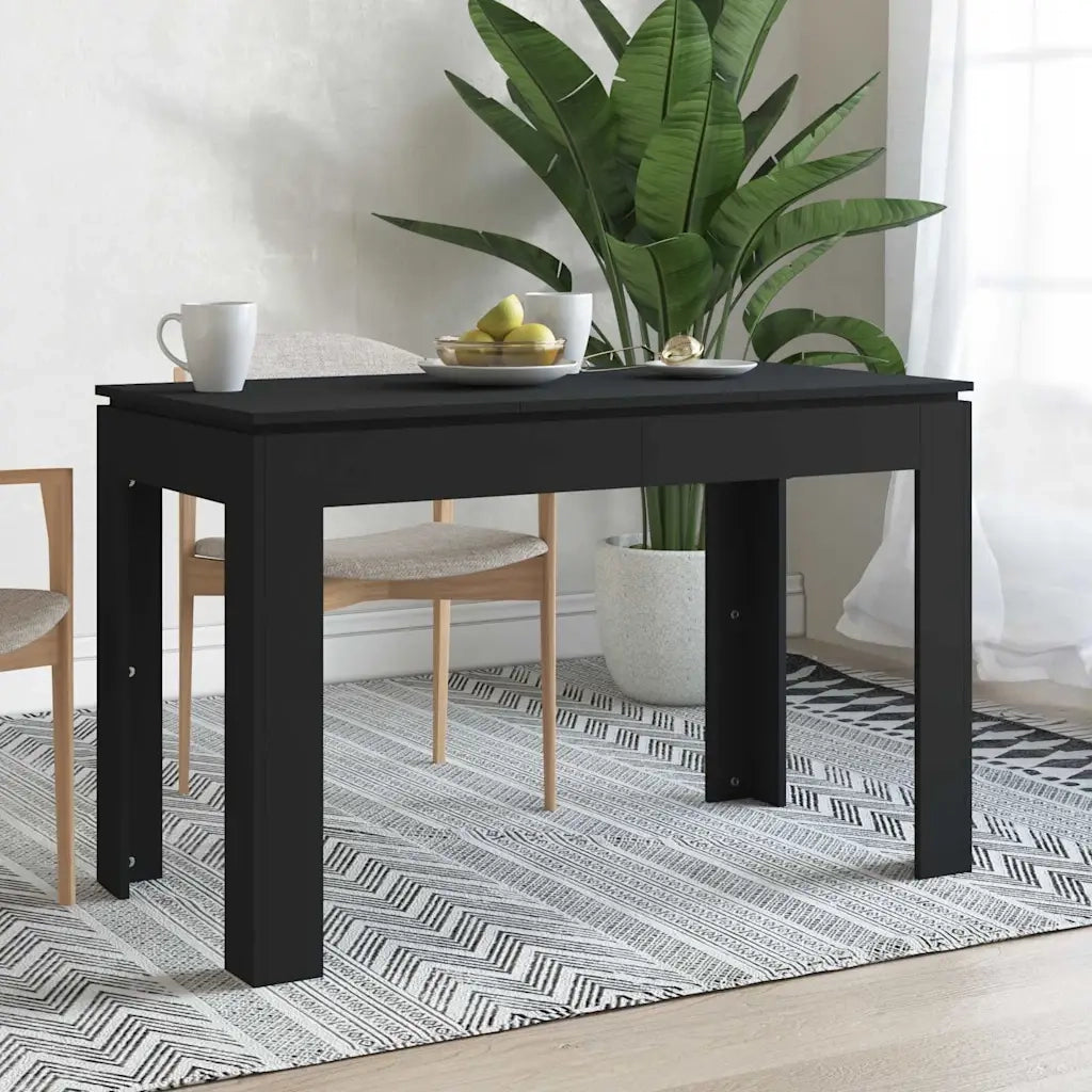 Tavolo da Pranzo | Tavolo da cucina Nero 120x60x76 cm in Legno Multistrato