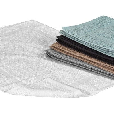 Tappeto scendi doccia 100% cotone in colore bianco 45x65 cm