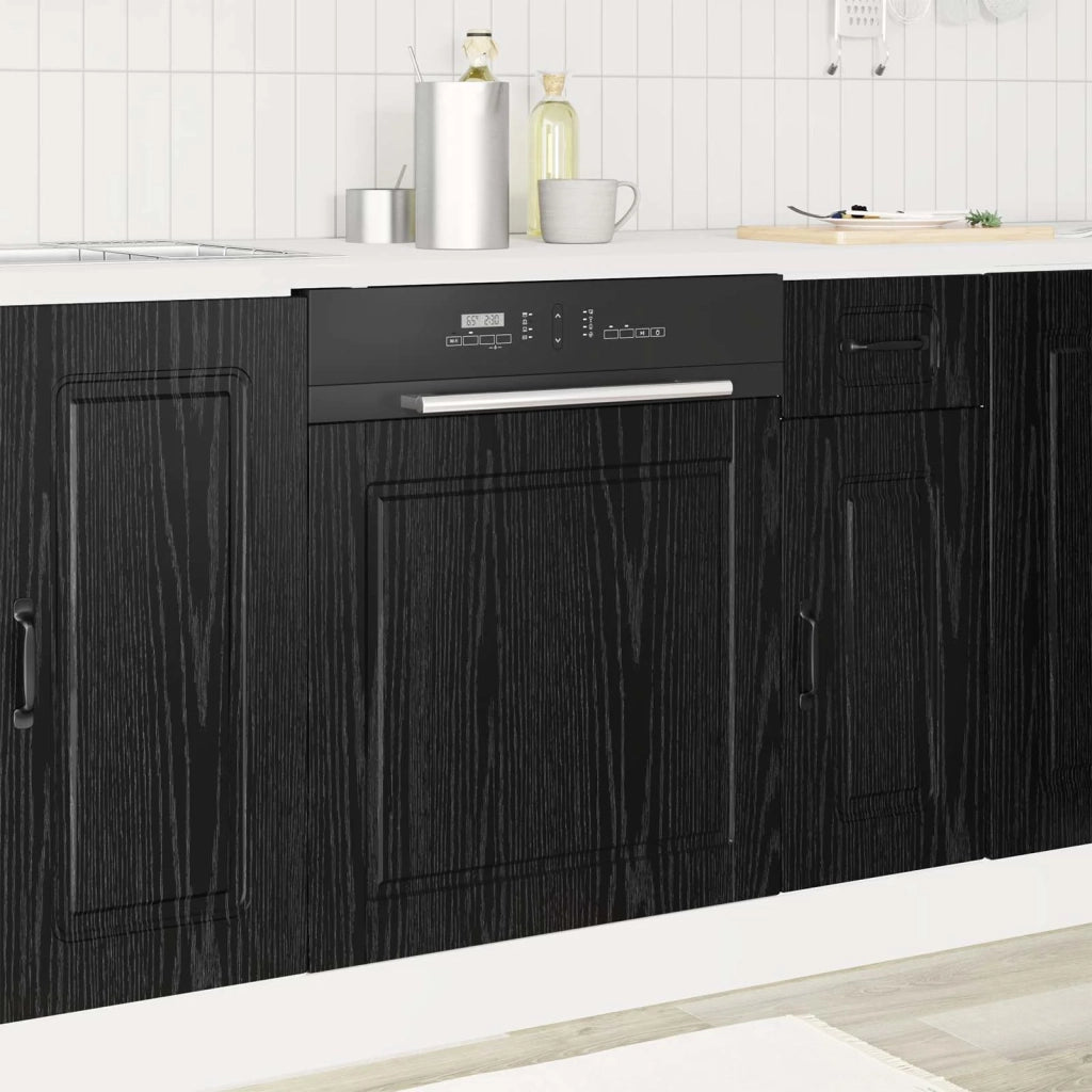 Pannello lavastoviglie PORTO Rovere Nero 60 x 1,5 x 57 cm