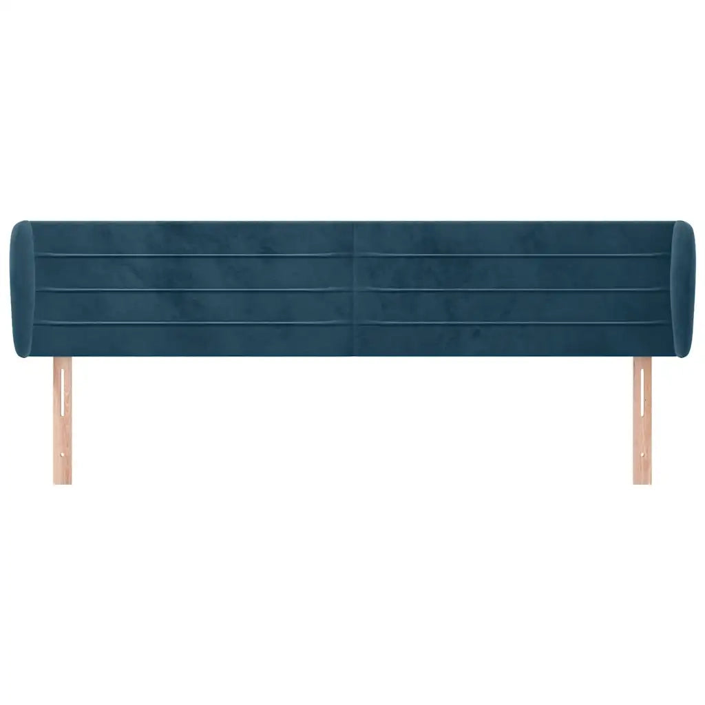 Testiera ad Orecchio Blu Scuro 183x23x78/88 cm in Velluto 3117348