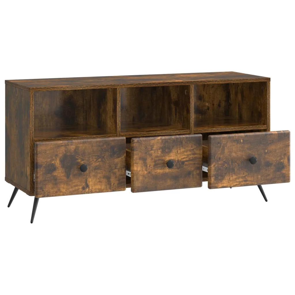 Mobile TV-Credenza per TV Rovere Fumo 102 x 34,5 x 50 cm Legno ingegnerizzato 487961