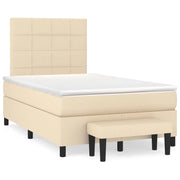 Giroletto a Molle con Materasso Crema 120x190 cm in Tessuto 3270360