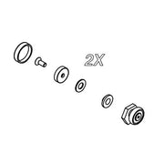 KIT SCORRIMENTO PER BOX DOCCIA HEXA- SAMO- pezzi 1