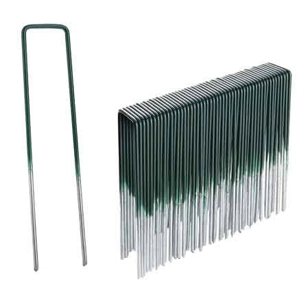 PICCHETTI AD 'U' PER FISSAGGIO PRATO 15 cm - Conf. 20 pezzi