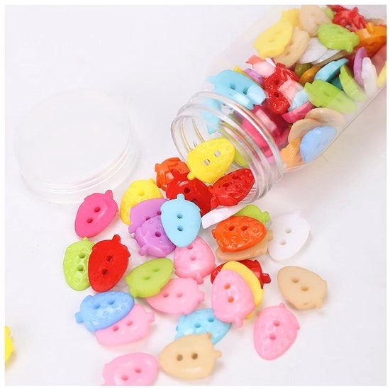 Confezione di 100 pezzi di chiodini in plastica colorati - chiodini per cucire - materiali per hobby per bambini - decorazioni per scrapbooking - materiale in plastica per artigianato