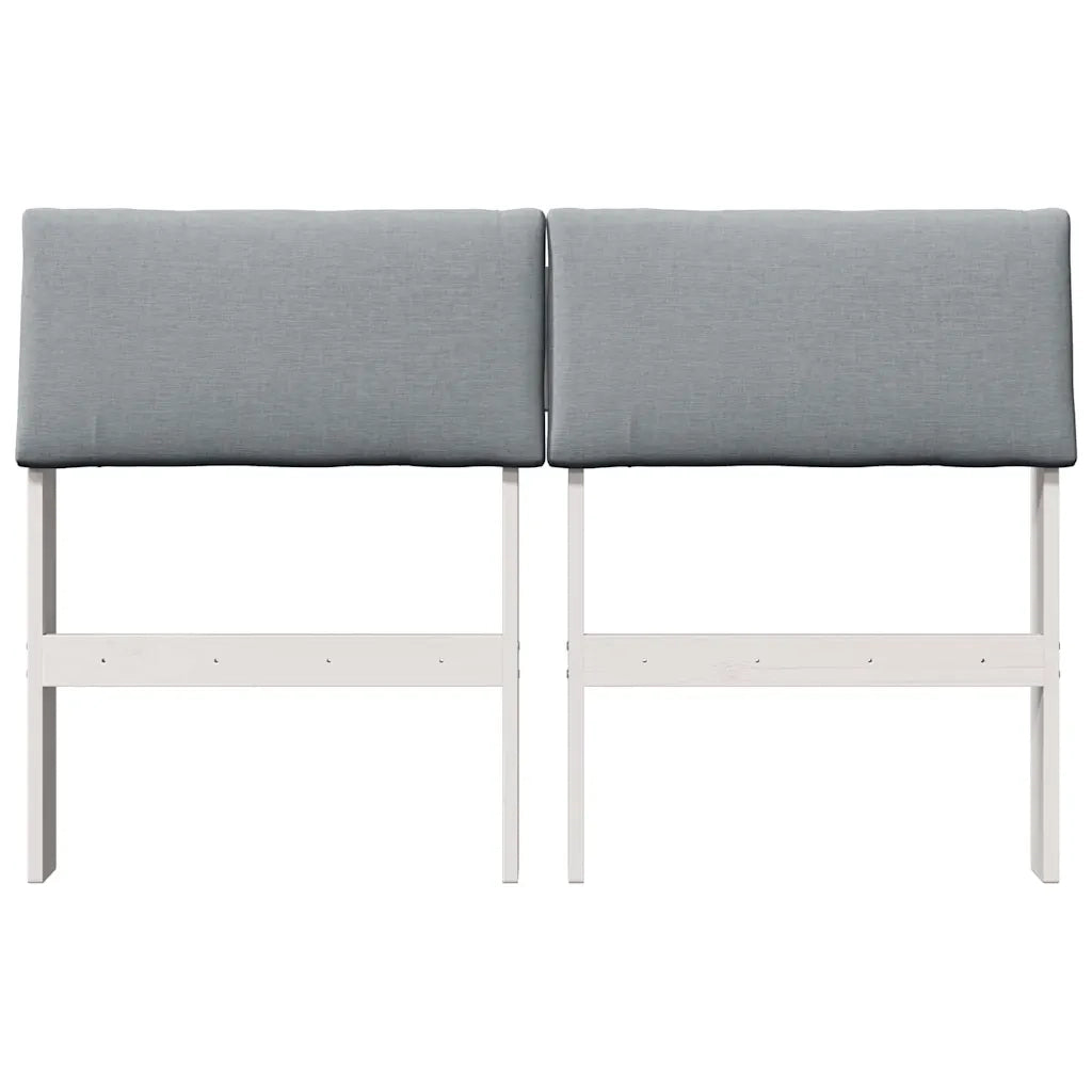 Testiera | Testata imbottita Grigio chiaro 120 cm Pino massello