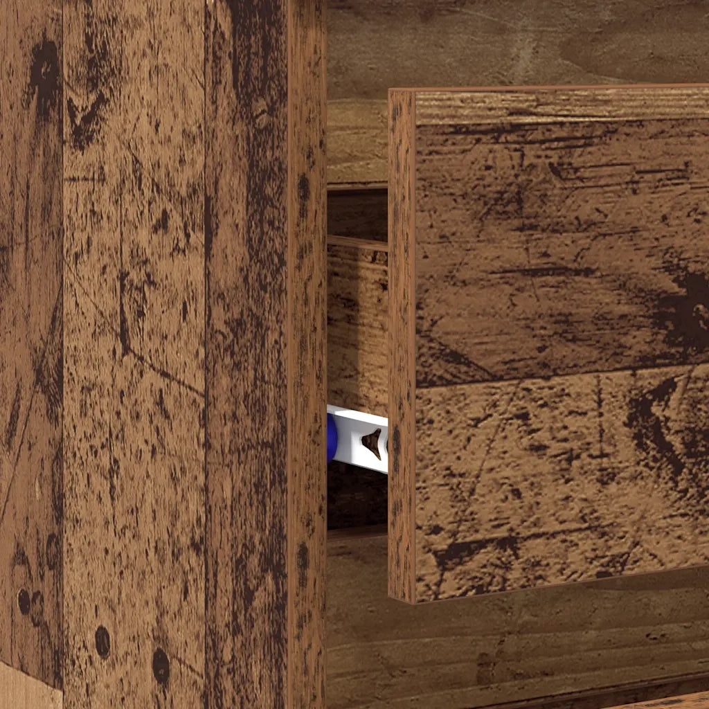 Comodini Legno Antico 2 pz-Set di 2 Tavolino da notte 40x35x62,5 cm in Legno Multistrato