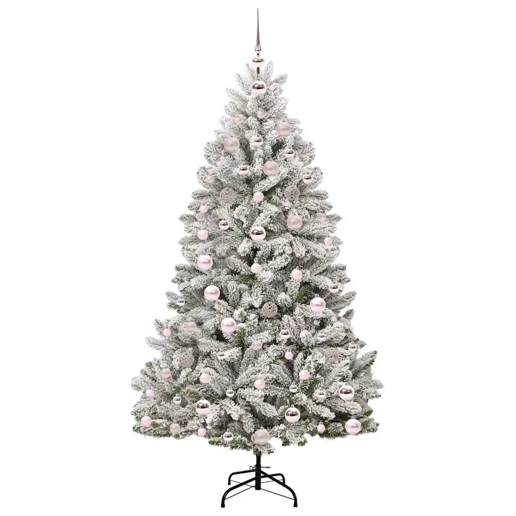 Albero di Natale artificiale con 300 LED Verde e Bianco 180 cm 3395750