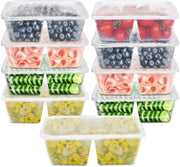 25 confezioni di contenitori per cibo in acciaio inossidabile, 750 ml, con coperchi, contenitori per cibo con scomparti, piccoli contenitori con coperchi, contenitori per cibo ermetici, BPA-free, resistente al congelatore e forno a microonde