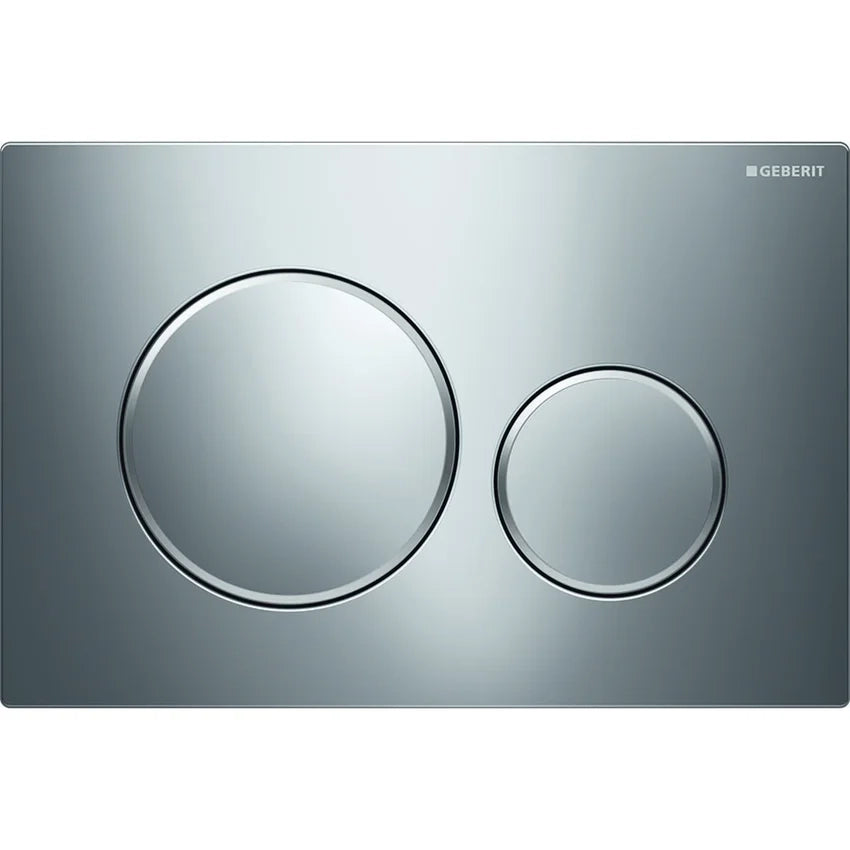 PLACCA DI COPERTURA 2 TASTI SIGMA 20 GEBERIT Cromo bordi tasti Satinati