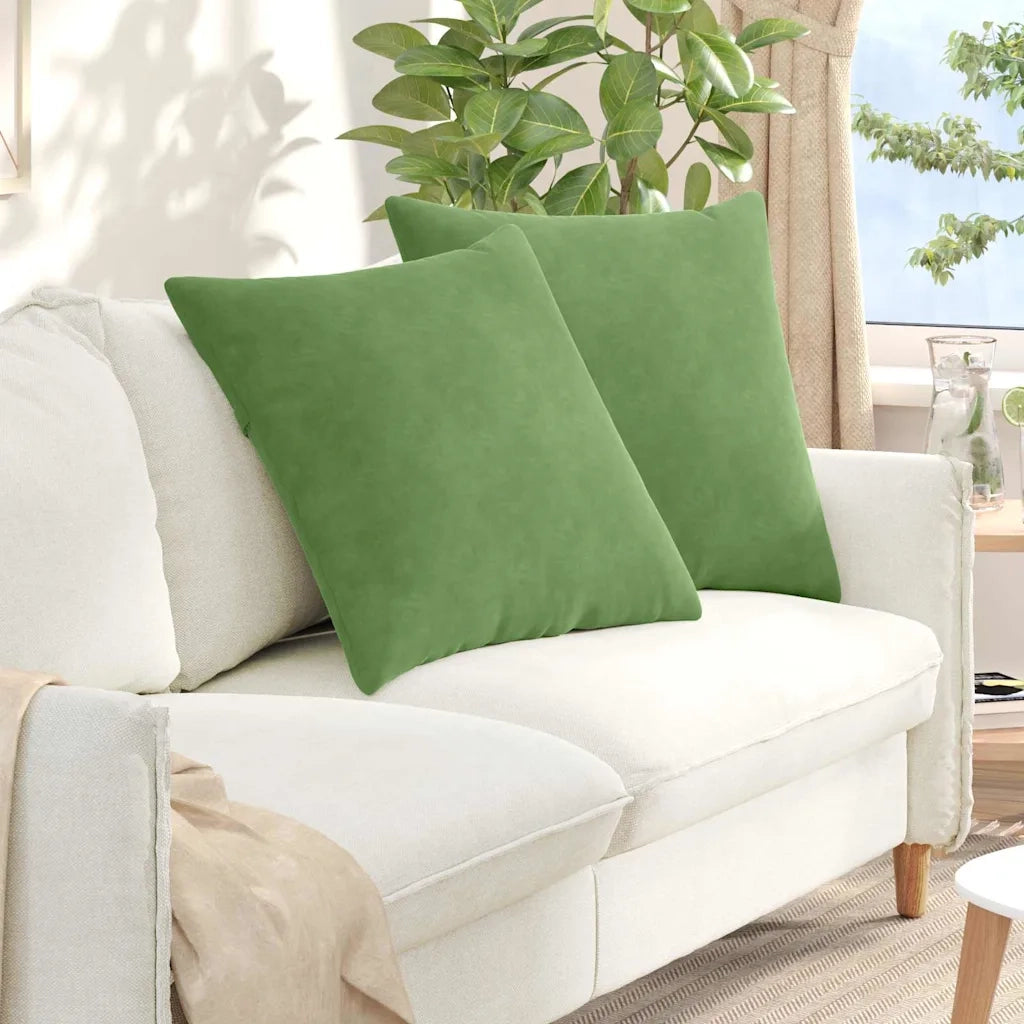 Cuscini da Divano 2 pcs Verde chiaro 80 x 80 cm 42014060
