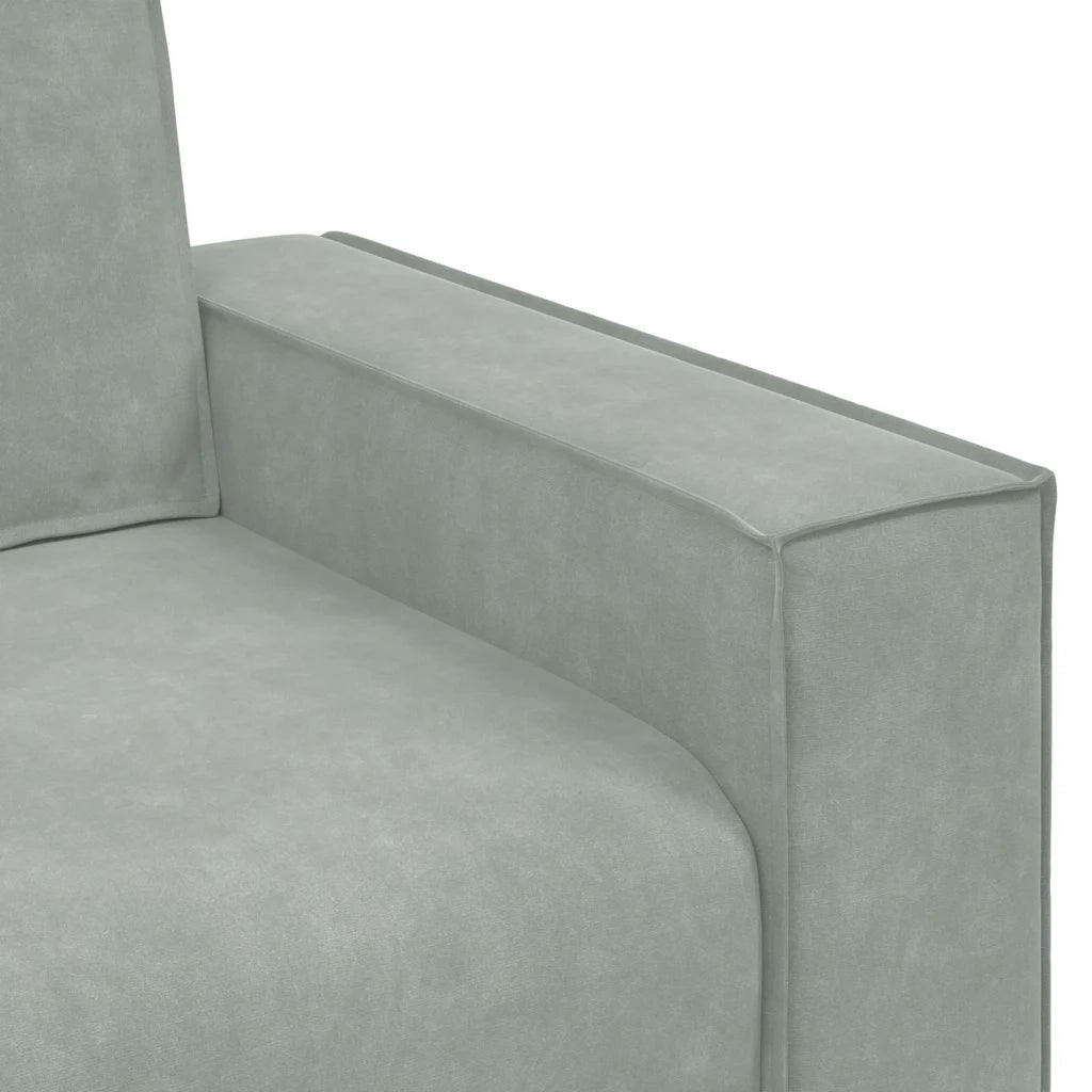 Divano a 2 Posti-Sofa 2 Posti Grigio Chiaro 140 cm in Velluto 543286