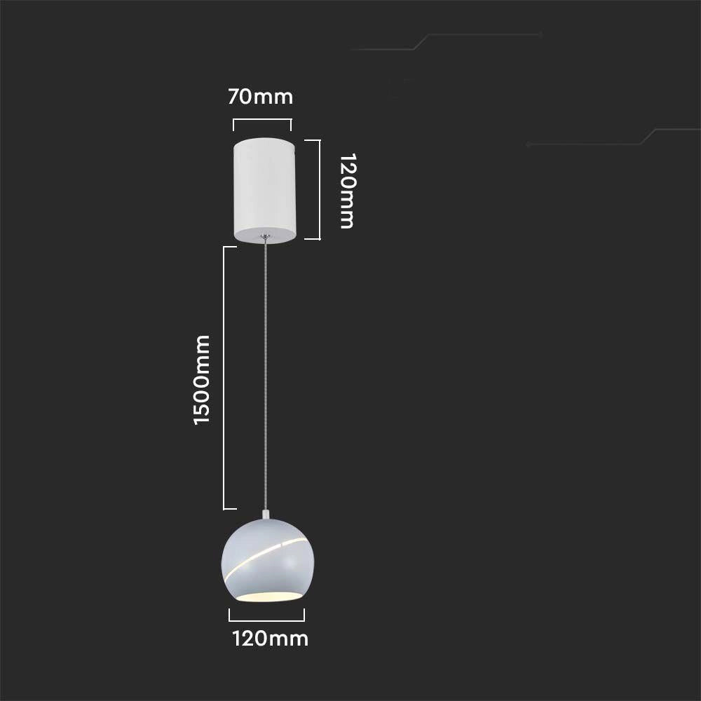 Lampada sospesa LED V-TAC VT-7796 8,5W 3000K bianca