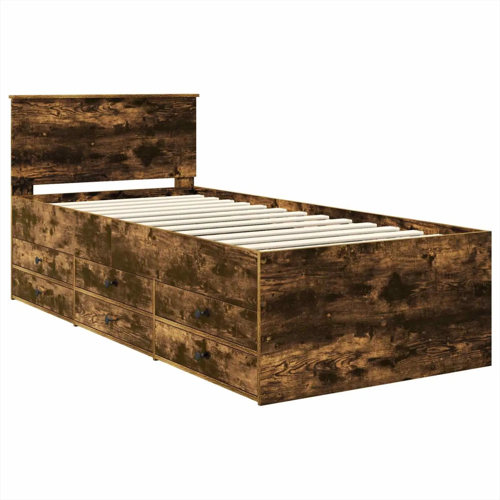 Daybed Rovere Affumicato e Nero 100 x 200 cm Legno multistrato 3408519