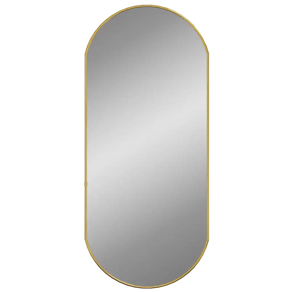 Specchio da Parete-Specchio a muro Dorato 80x35 cm Ovale