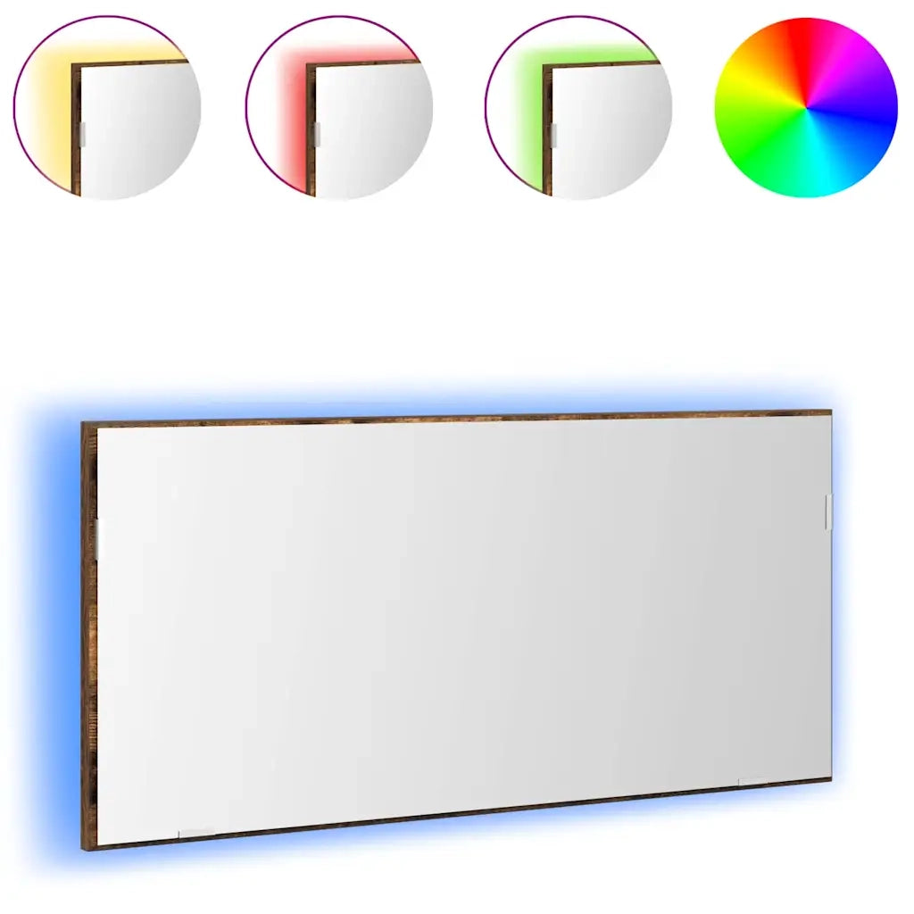 Specchio Marrone 80 x 37 cm Vetro e Legno Ingegnerizzato