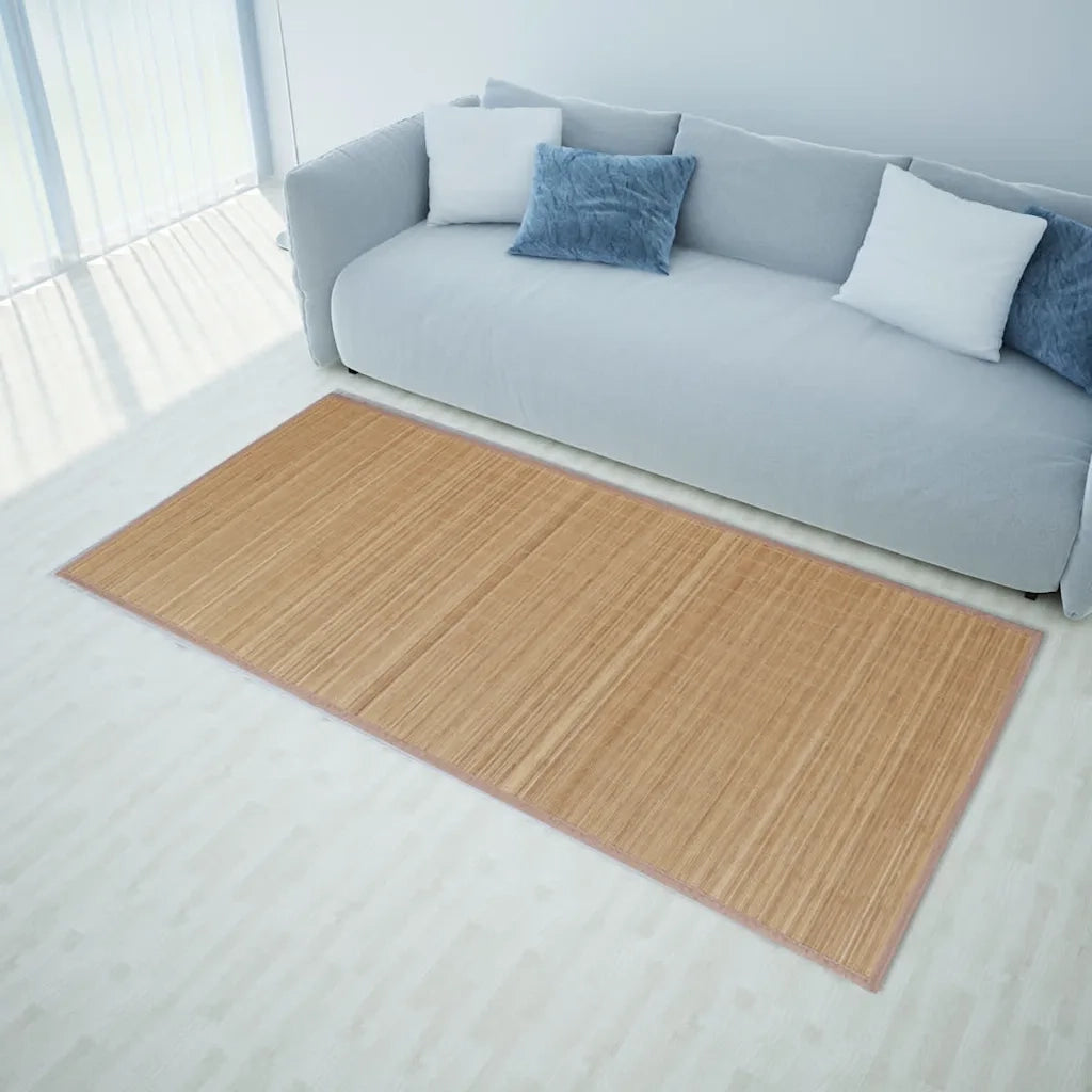 Tappeto del soggiorno | Tappeto Rettangolare in Bamb¨´ Marrone 80 x 200 cm