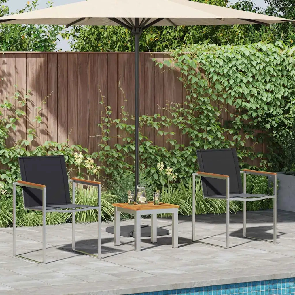 Set da Pranzo per Giardino 3 pz | Set Salotto da Giardino Legno di Acacia Massello
